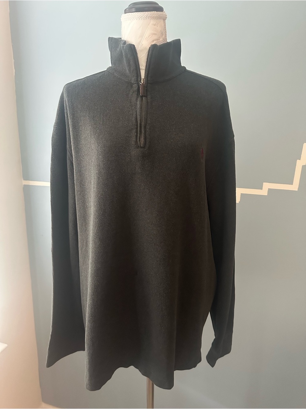 Polo by Ralph Lauren Men's Half-Zip Sweater - Charcoal